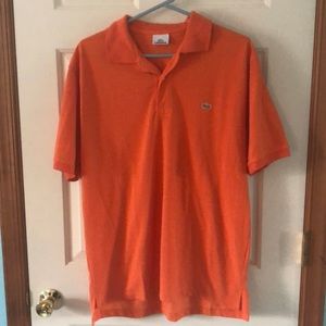 Lacoste Mens Polo. Orange Size 7 (XL)